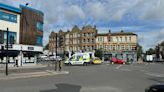 Photo shows police at the scene and road closed off on busy road in Lee Green