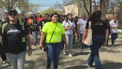 Community members march for peace on Southwest Side after child killed, 10 others injured in Chicago weekend shooting