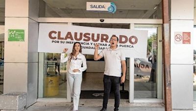 Morenistas "clausuran" al SIAPA por llevar agua sucia a Guadalajara