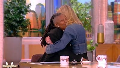 ‘The View’: Whoopi Cringes and Goes Limp During Prolonged Hug With Sara Haines