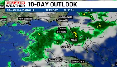 First Alert Weather: Tropical rains likely to impact Suncoast next week