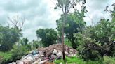 Hoskote Lake filled with debris and waste