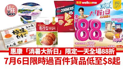 著數優惠｜惠康「消暑大折日」限定一天全場88折 7月6日過百件貨品低至$8起 | am730