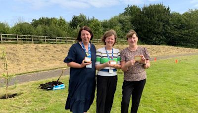 Surprise celebrations for school staff who have chalked up many years between them