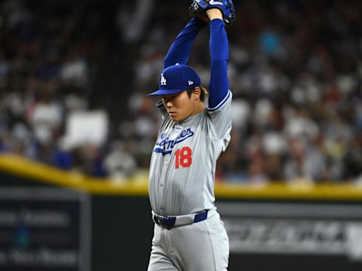 Yoshinobu Yamamoto pitches six scoreless innings and Andy Pages hits a 2-run homer to lead Dodgers over D-backs 8-0