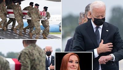 Jen Psaki forced to retract false book claim that Biden did not check his watch during ceremony for US troops slain in Afghanistan