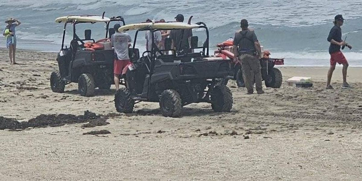 Couple drown in rip current during beach vacation with their children, officials say