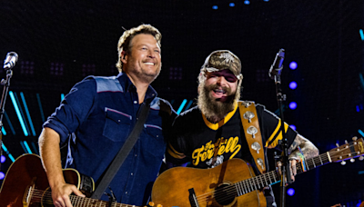 Watch Blake Shelton, Post Malone Debut Unreleased Collaboration During Surprise Appearance In Nashville | US 103.5