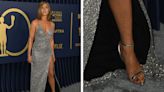 Jennifer Aniston Slips On Metallic Sandals for SAG Awards 2024 Red Carpet