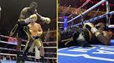 Ringside footage shows Deontay Wilder struggling to regain his senses after KO