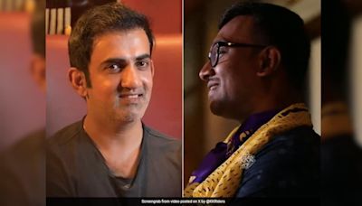 On KKR Fan's "Chhor Kar Mat Jaiyega" Plea, Gautam Gambhir's Reaction Is Viral. Watch | Cricket News