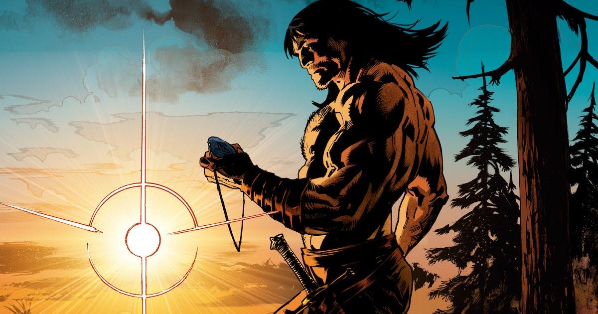 Fantasy worlds collide as Solomon Kane and Dark Agnes join Conan the Barbarian for Battle of the Black Stone comic book series