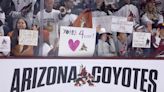 Arizona Coyotes fans chant 3 words to express their feelings about the team's move to Salt Lake City