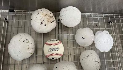 PHOTOS: DVD-size hail shatters windshields, damages homes in Texas