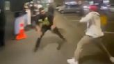 Damn: Dude Gets The Brakes Beat Off Him After Swinging On A New Zealand Security Guard!