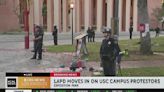 LAPD officers in riot gear clear pro-Palestine encampment on USC campus