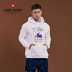 JOHN HENRY 登山刺繡純棉連帽T-兩色