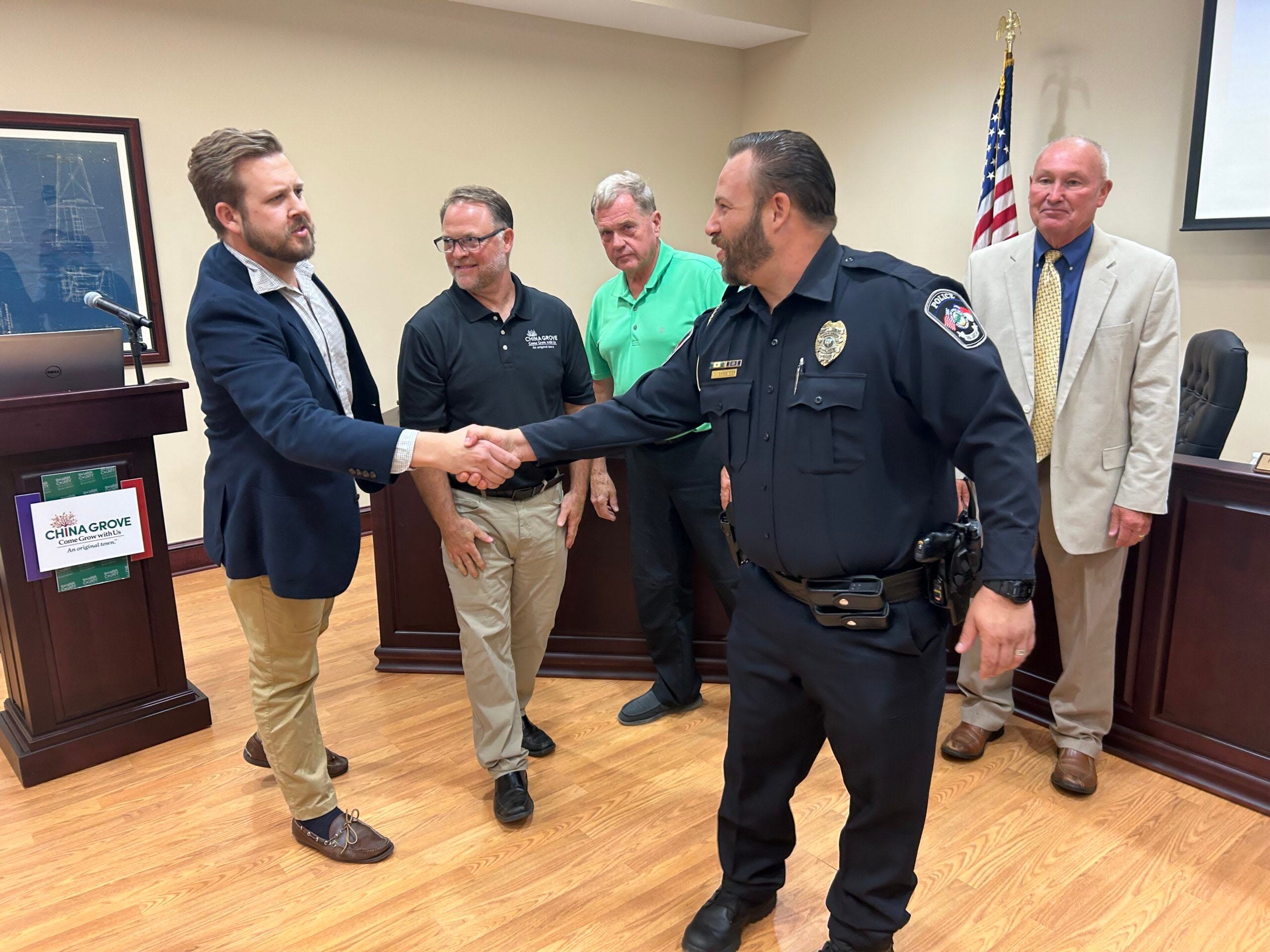 'Dedicated to his job' - China Grove celebrates officer recognized for role at Carson High - Salisbury Post