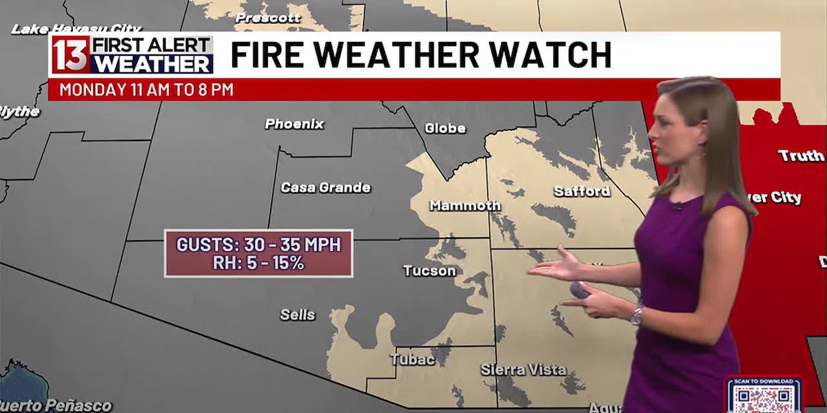 FIRST ALERT FORECAST - Fire Weather Watch Monday