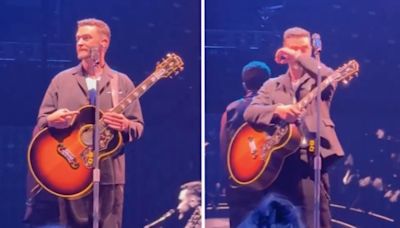 Justin Timberlake quebra silêncio após prisão e se emociona durante show. Veja o vídeo!