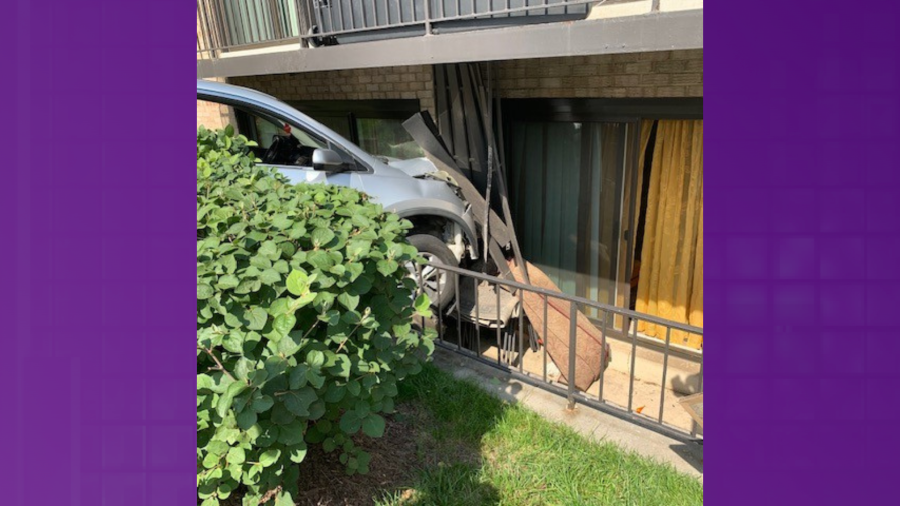 Alexandria police investigating after car runs into apartment building