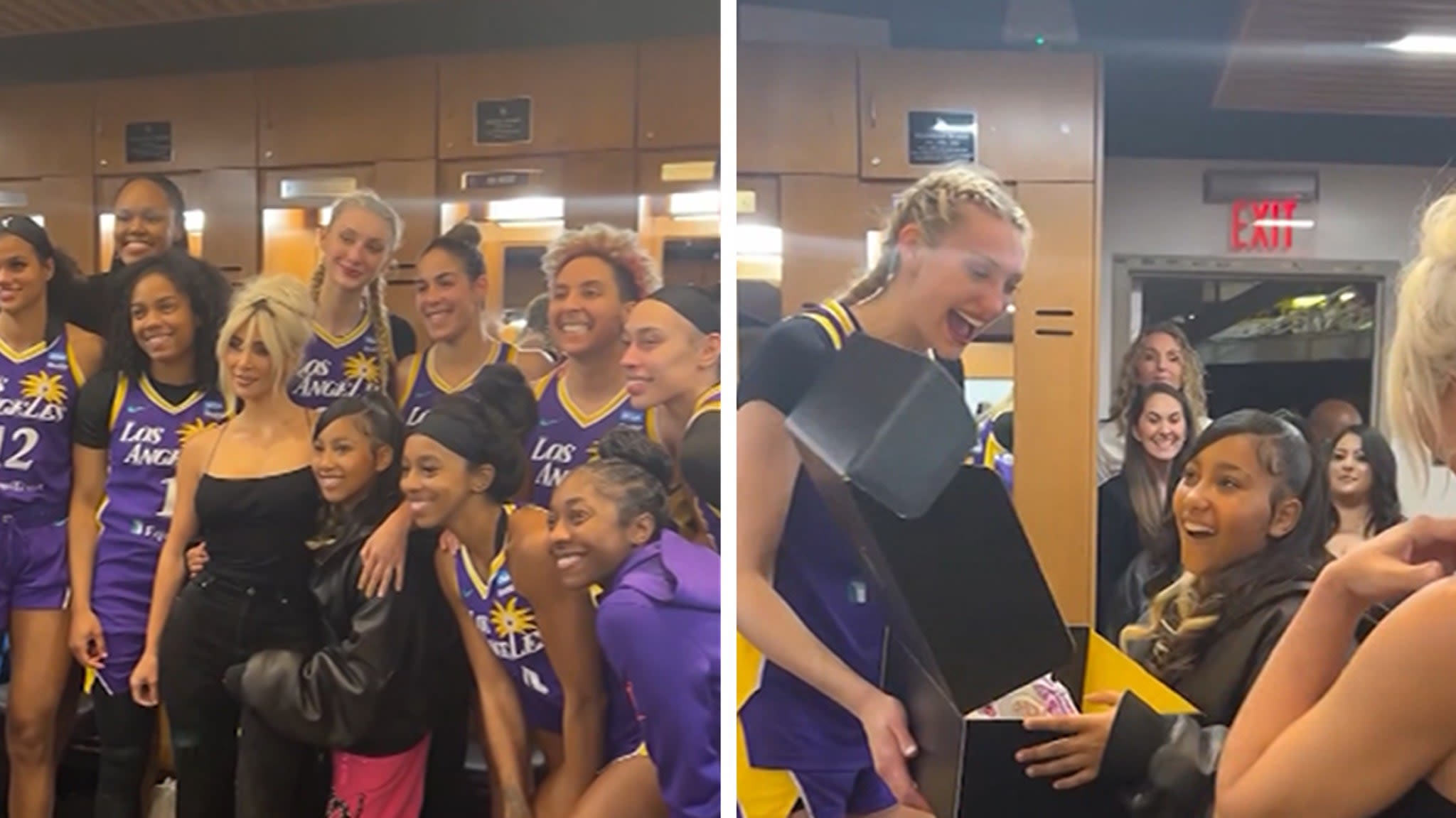 WNBA's Cameron Brink Meets Kim Kardashian, North West At L.A. Sparks Season Opener