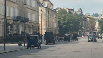 Vintage cars and suited men spotted as Netflix films new Agatha Christie series