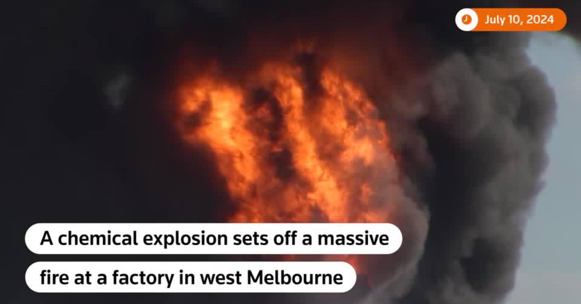 Explosion at Melbourne factory ignites massive blaze