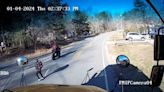 Close call: Motorcycle nearly hits kid while passing stopped Iredell Co. school bus