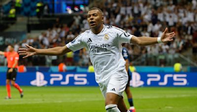 UEFA Super Cup: Kylian Mbappé scores in Real Madrid debut during victory over Atalanta