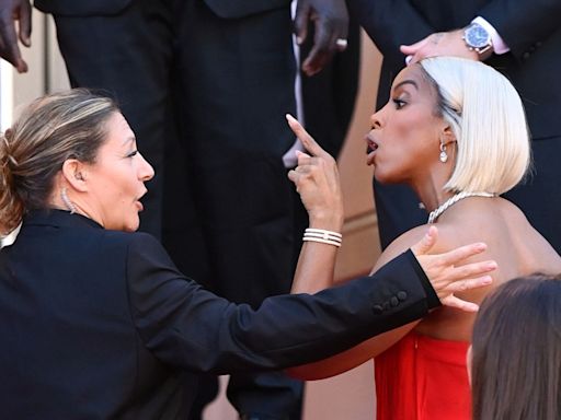 Kelly Rowland Appears to Pop Off on Cannes Security Guard on Red Carpet