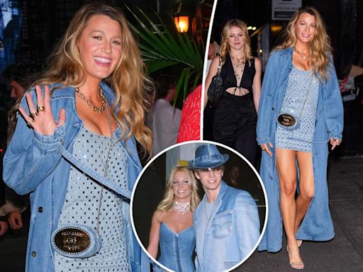 Blake Lively channels Britney Spears in all-denim ensemble: ‘It’s Britney Bitch’