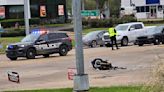 Major motorcycle crash on E Bert Kouns