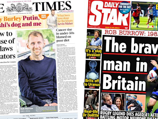 'Tory gender laws vow' and 'Brave Rob Burrow'