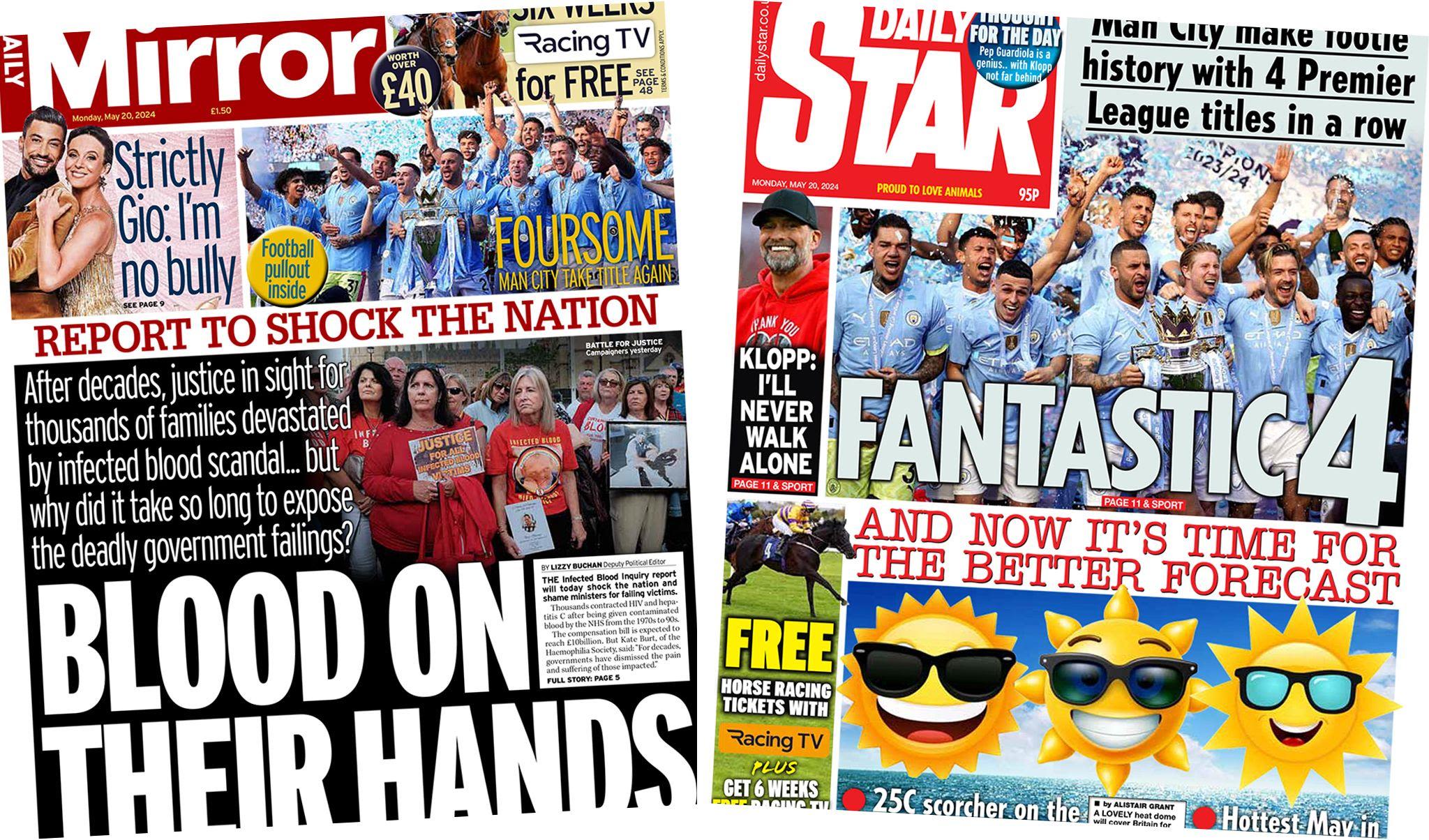 Newspaper review: 'Blood on their hands' and 'Fantastic 4'