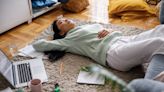 Lying on the floor can help you feel less overwhelmed. Here's how to do it and why it works.