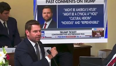 'America's Hitler': Eric Swalwell throws Vance's attack on Trump in GOP's face at hearing