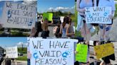 “We don’t feel safe,” read students’ posters at walkout Friday morning