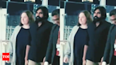 Pawan Kalyan and Anna Lezhneva were spotted at the Hyderabad airport as they headed to Delhi | - Times of India