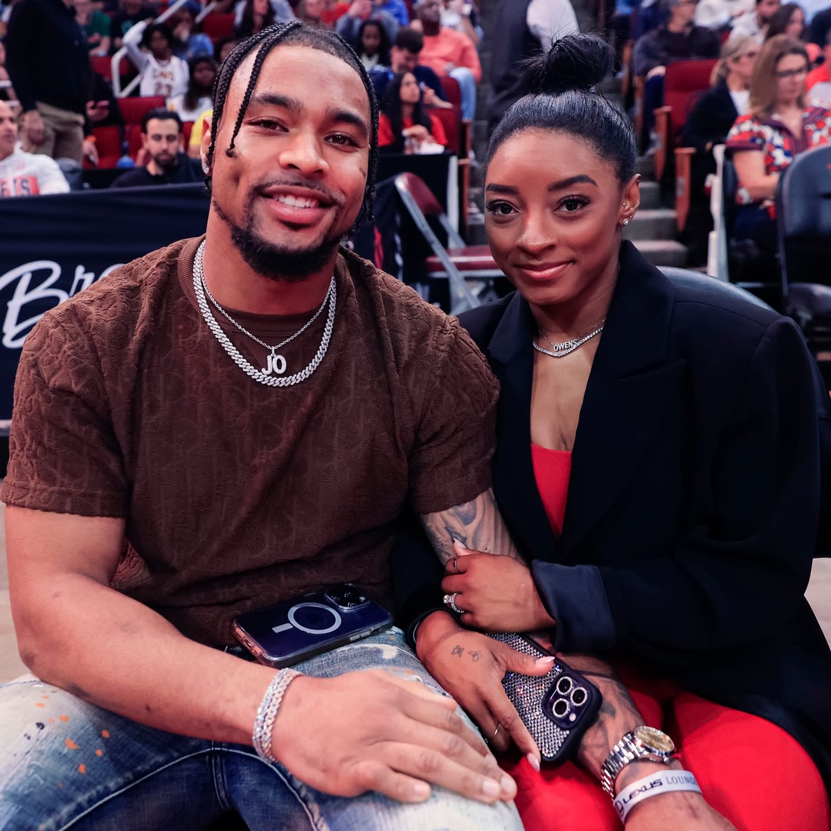 Simone Biles' Husband Jonathan Owens Attends Her 2024 Olympic Finals