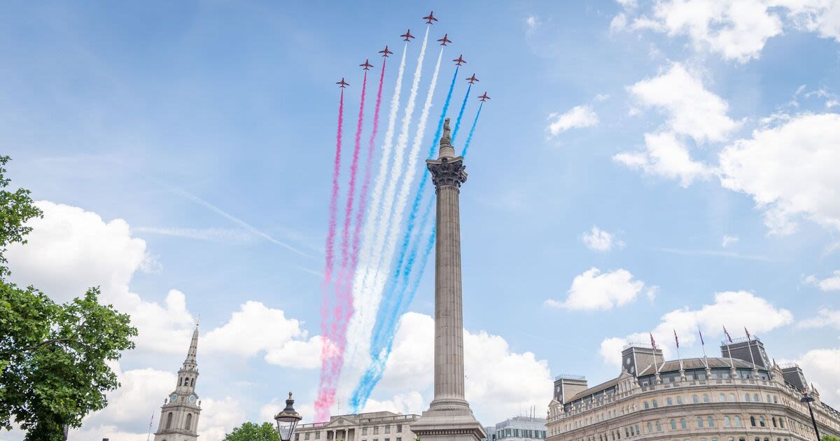 Red Arrows to take part in Charles's birthday flypast - full route and times