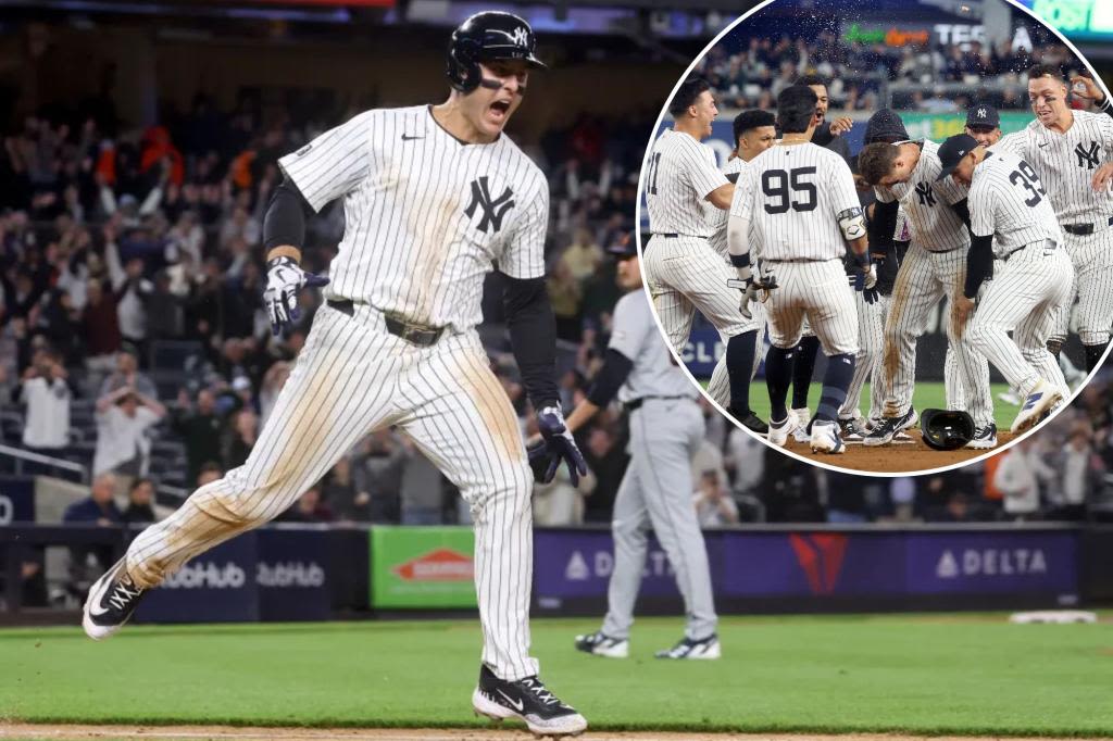 Yankees’ bats come to life in ninth inning for walk-off win over Tigers