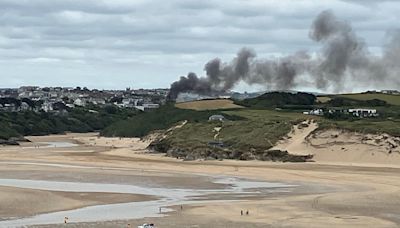 Multiple crews fight derelict hotel fire in Newquay