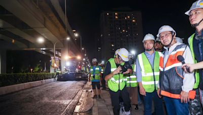 視察新北大道專案道路銑鋪施工 侯友宜：力拚2026年完成全線改善 | 蕃新聞