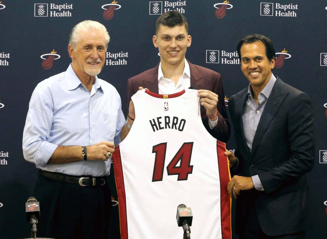 Riley addresses where Herro stands, disagrees with Haslem sixth man comment. And Rozier news