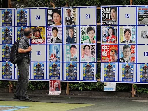 'We have to be wacky.' With suggestive poses and pets, election campaigning tests Tokyo's patience