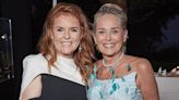 Glamorous Sharon Stone and Orlando Bloom mingle with Sarah Ferguson