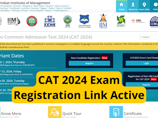 CAT 2024 registration begins, direct link active: Check important dates, eligibility, fee and important other instructions - Times of India