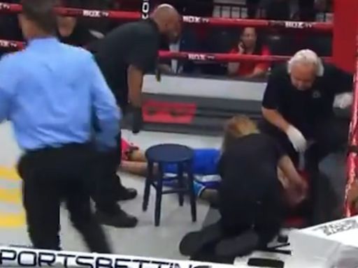 Un boxeador argentino sufrió un brutal KO en Estados Unidos y terminó en el hospital