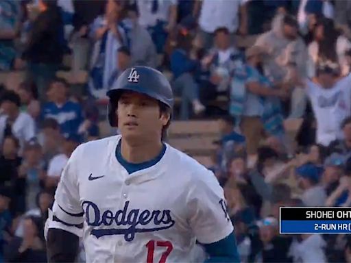 Shohei Ohtani crushes a homer in third consecutive game, bringing Dodgers to a tie with the Marlins